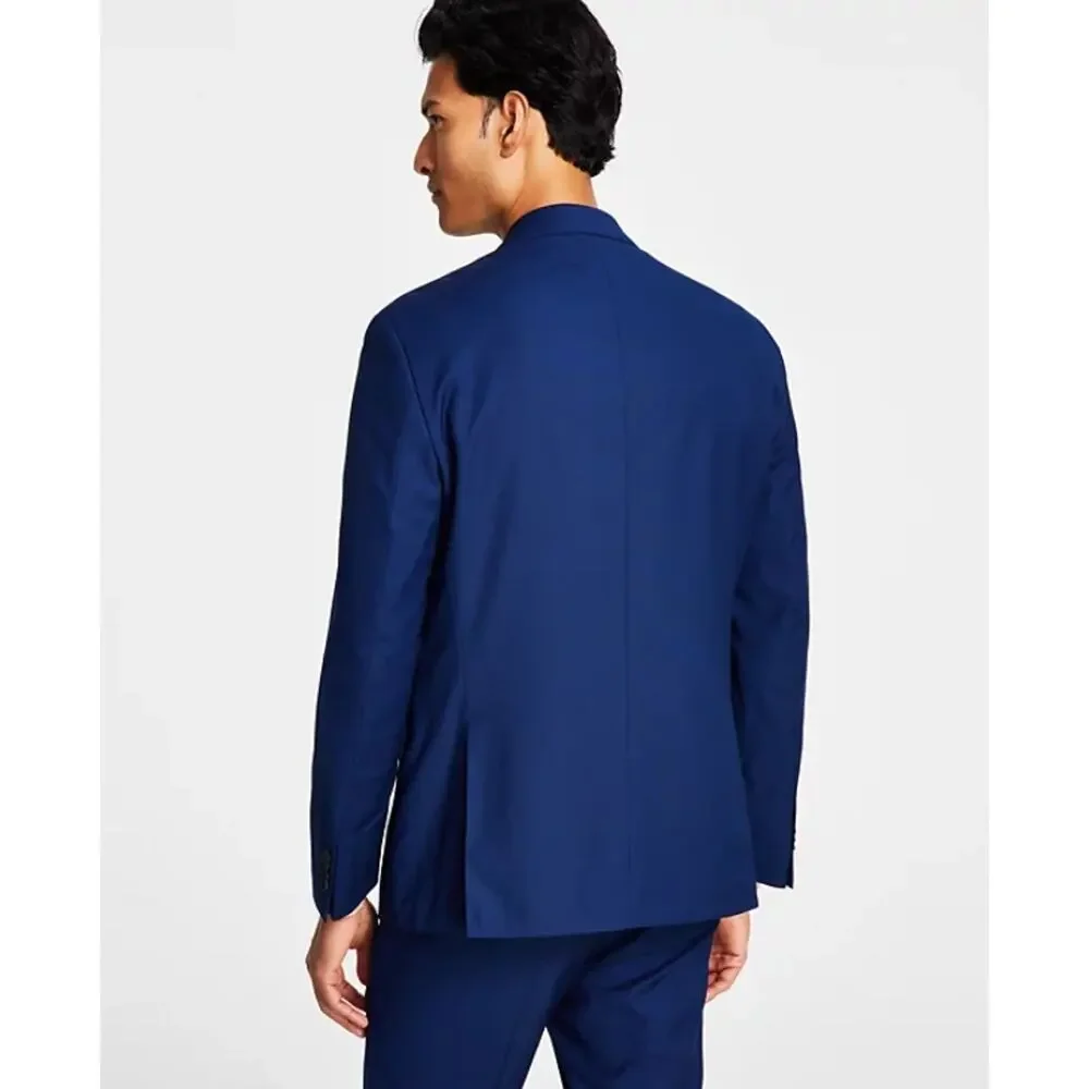 Kenneth Cole Reaction Men's Blue Techni-Cole Slim Formal Suit Blazer Size 46R